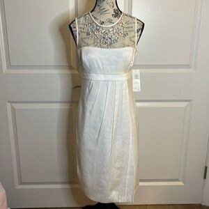 Adrianna Papell White Mini Dress